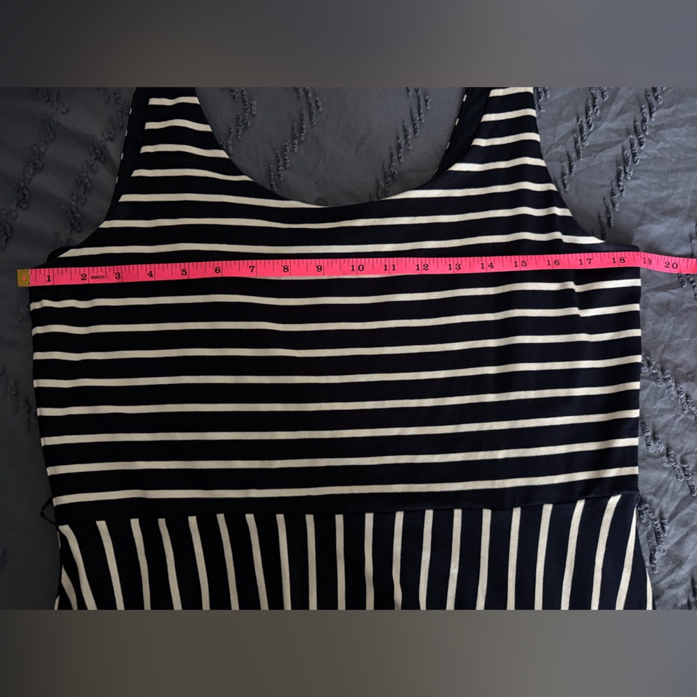 The Loft Navy Striped Sleeveless Dress - Picture 9 of 10